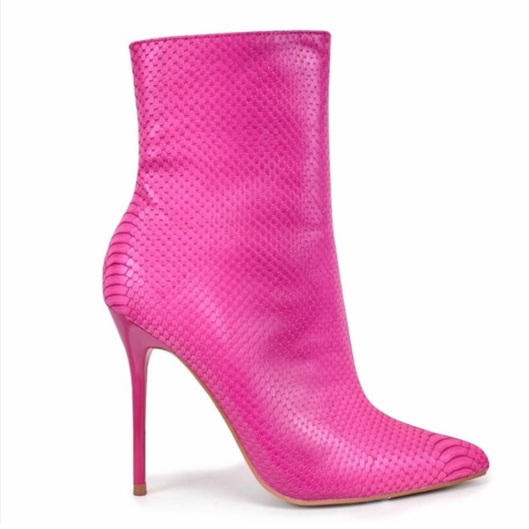 Shoes - Pink Stiletto Ankle Boots
